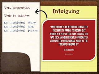 Something Intesifying Examples 82 words and phrases instead of good, great and interesting + examples ...