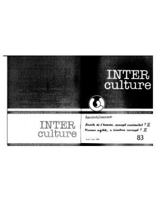 83 droits de l'homme, concept occidental ? - cahier ii, r. vachon, r. panikkar, g. baum,, h. berman, m. chiba, d. goulet, e. le roy, j. mohawk (textes fr. et angl.). (document à télécharger en format pdf, 2 mb).