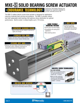 Electric Linear Screw Actuators: MXE | PDF