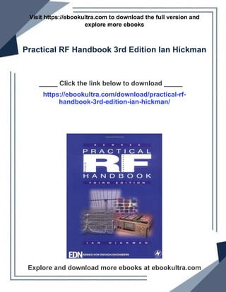 Practical RF Handbook 3rd Edition Ian Hickman | PDF