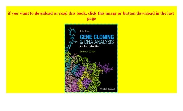 gene cloning and dna analysis an