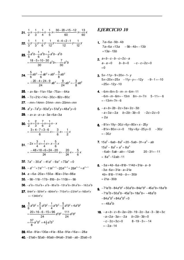 8305805 Respuestas Algebra De Baldor