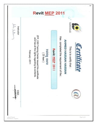 Ahmed Hassan Page 6 of 6
Mechanical Engineer
 