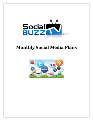 Monthly Social Media Plans
 