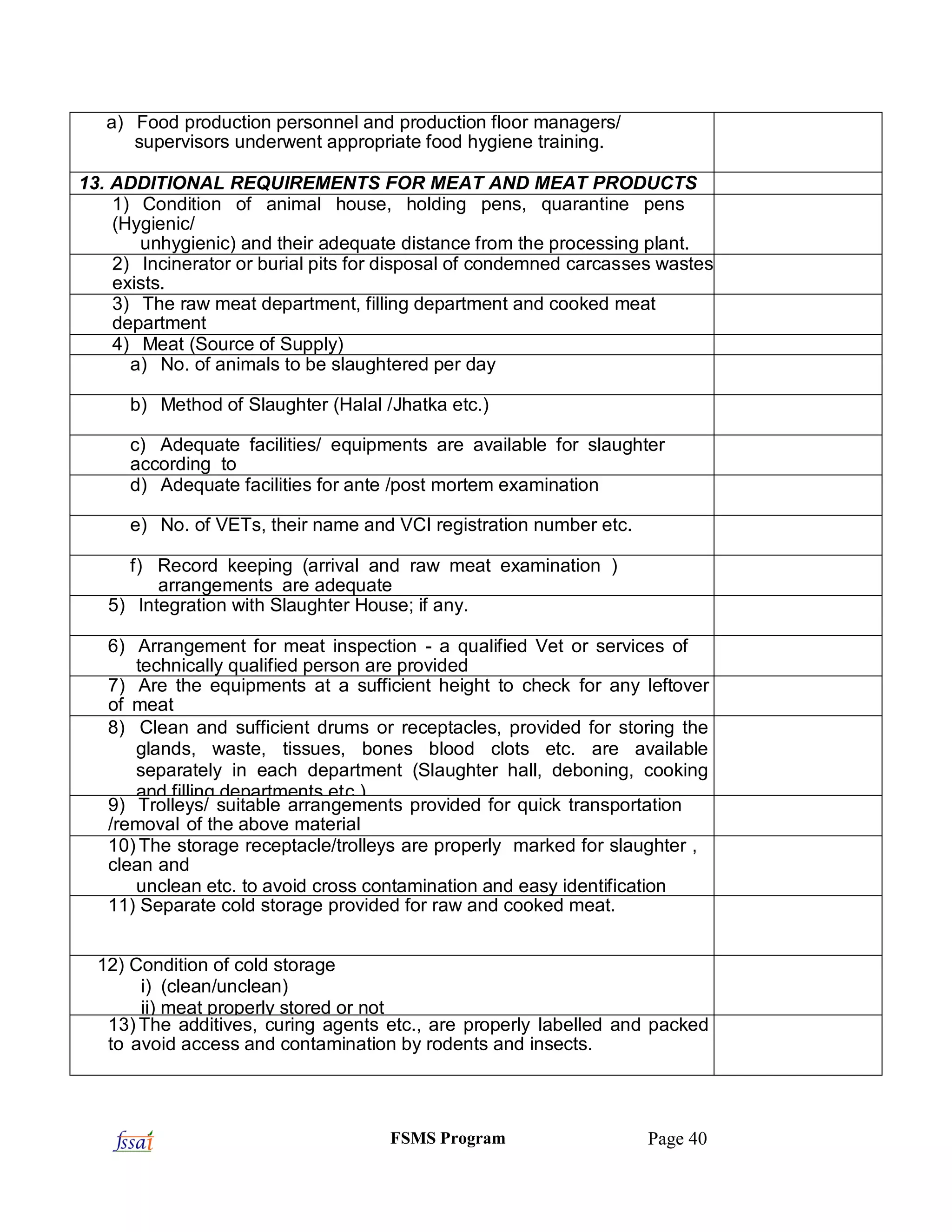 1.Manual of Food Safety Management System, fss act 2006 | PDF