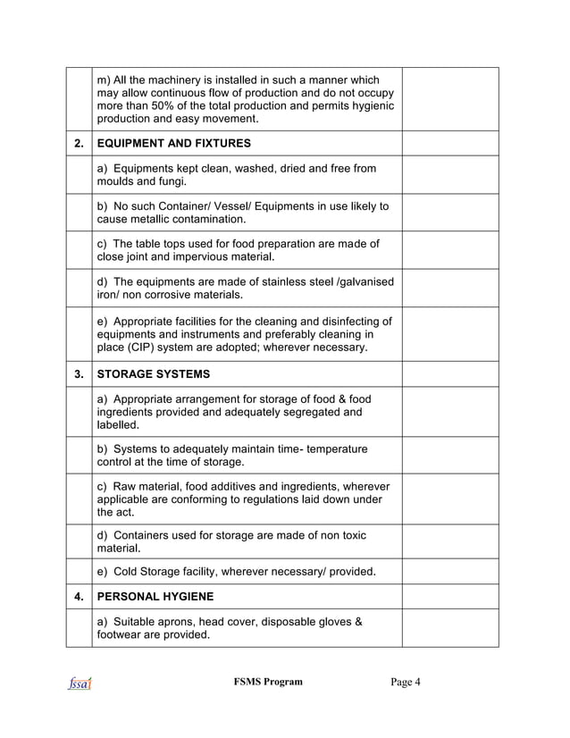 1.Manual of Food Safety Management System, fss act 2006 | PDF