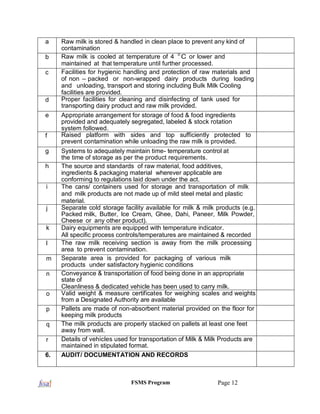 1.Manual of Food Safety Management System, fss act 2006 | PDF