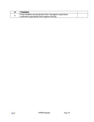1.Manual of Food Safety Management System, fss act 2006 | PDF