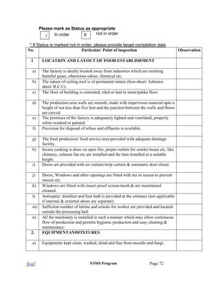 1.Manual of Food Safety Management System, fss act 2006 | PDF