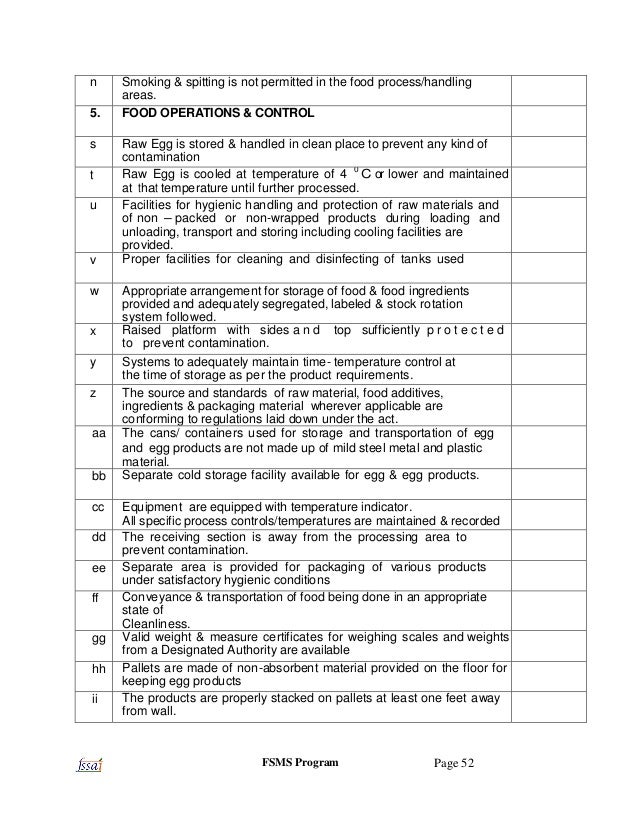 Free Download Program Food Safety Management System Quality Manual