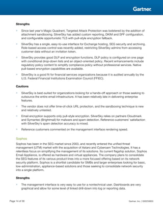 Gartner Magic Quadrant for Secure Email Gateways 2014 PDF