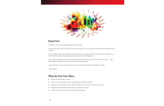 18
Brand New
I am the new year. I am an unspoiled page in your book of time.
I am your next chance at the art of living. I am your opportunity to practice what you have learned about life during the last
12 months.
All you sought and didn’t find is hidden in me, waiting for you to search it but with more determination. All the good you
tried for and didn’t achieve is mine to grant when you have fewer conflicting desires.
All you dreamed but didn’t dare to do, all you hoped but did not will, all the faith you claimed but did not have — these
slumber lightly, waiting to be awakened by the touch of a strong purpose.
I am your opportunity to renew your allegiance to him who said, “See, I am making all things new” (Revelation 21:5, NRSV).
– Author unknown
What the New Year Offers
A fresh start in the totality of our life.
A chance to do good things for others, especially older members of our family.
An opportunity to plan better for the future, including the use of our time, talent and possessions.
A challenge to read helpful books about living according to God’s plan.
A chance to better control stress and anxiety in body and spirit.
 