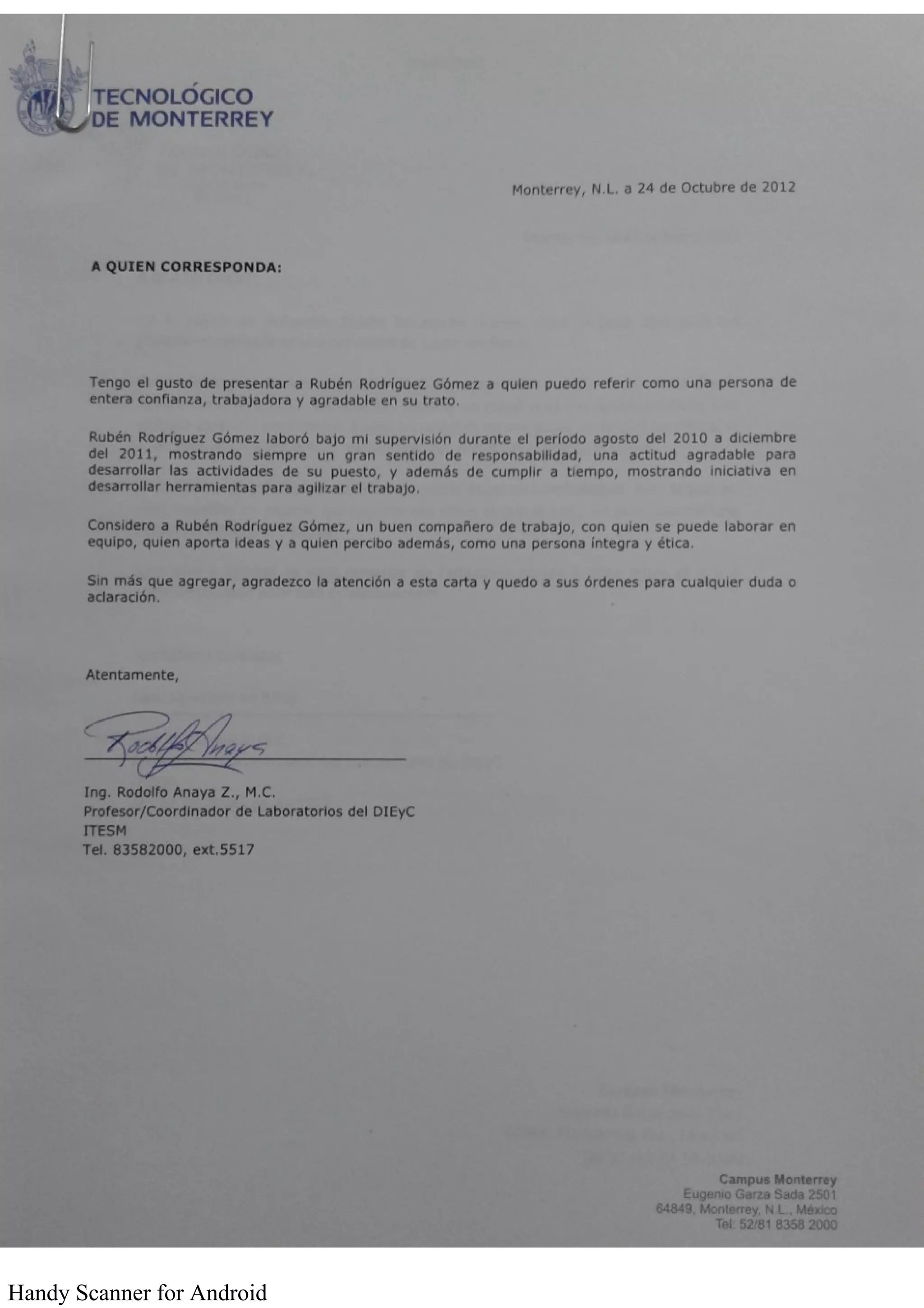 Handy Scanner for Android
 