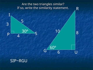 Writing Simularity Statements SIMILAR POLYGONS POWERPOINT PRESENTATION | PPT