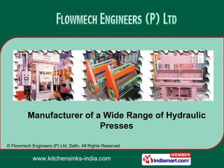 Manufacturer of a Wide Range of Hydraulic Presses 