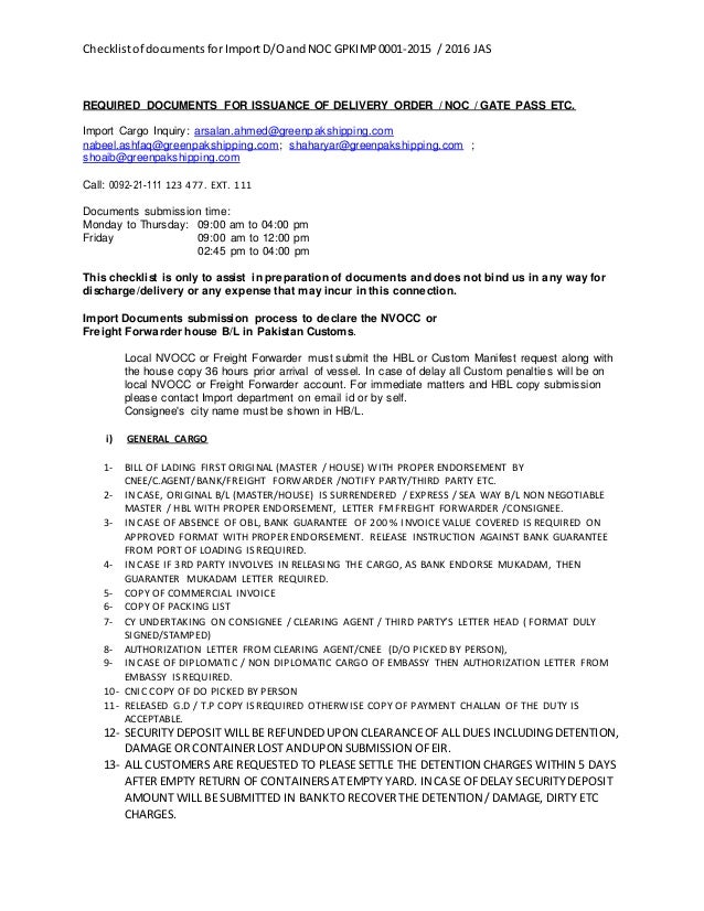 1 checklist of documents for do and noc gpkimp 0001 noc document format