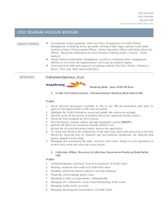 Resume Syed Tasawar Hussnain Bokhari Dotx
