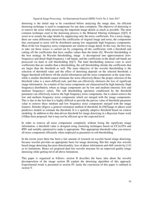 A Novel Algorithm for Image Denoising Using DT-CWT | PDF