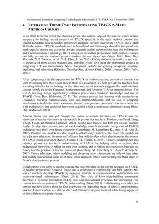 TPACK + MATHEMATICS: A REVIEW OF CURRENT TPACK LITERATURE | PDF