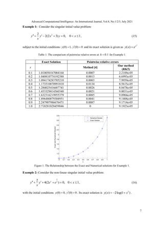 ACCURATE NUMERICAL METHOD FOR SINGULAR INITIAL-VALUE PROBLEMS | PDF