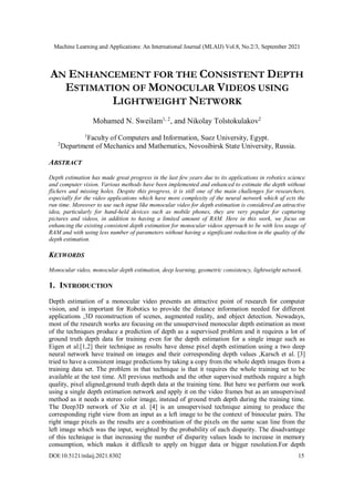 An Enhancement for the Consistent Depth Estimation of Monocular Videos ...
