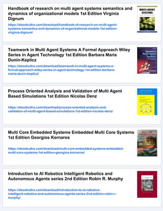 Defence Industry Applications of Autonomous Agents and Multi Agent ...