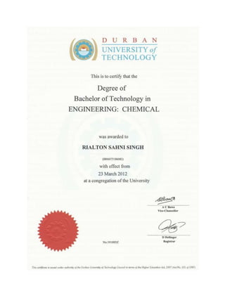 btech certificate