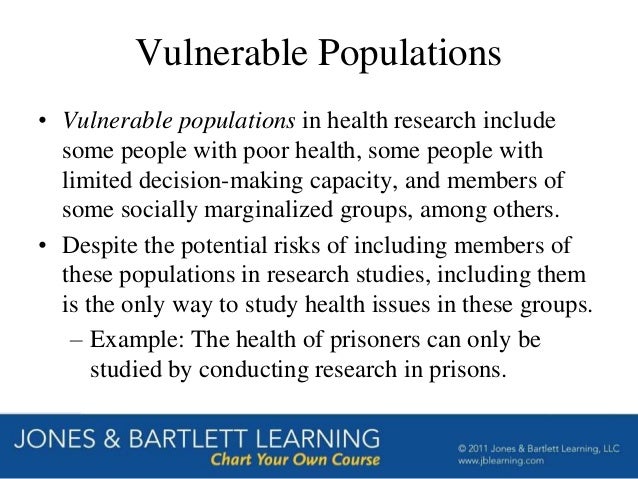 Examples Of Vulnerable Populations