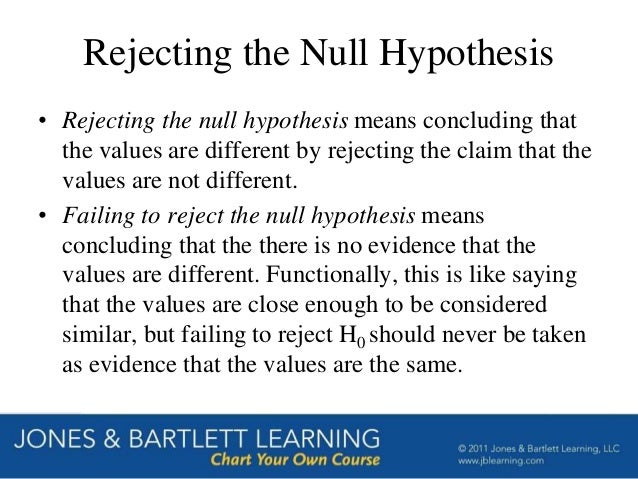 null hypothesis is rejected meaning