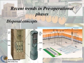 Atomic Energy
Authority of Egypt
Recent trends in Pre-operational
phases
Disposal concepts
 
