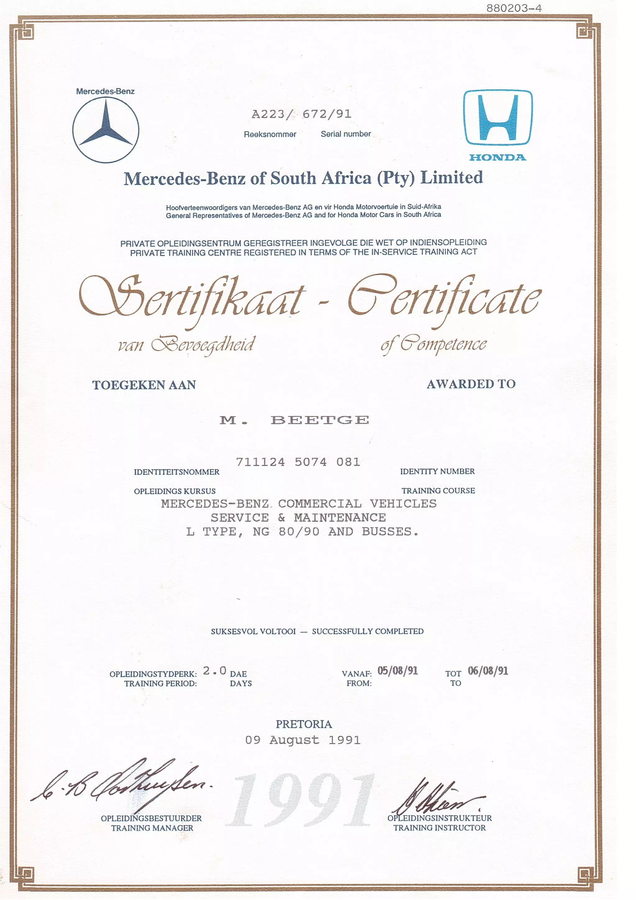 MB Hydraulikk AS Certificate MEDF000021H