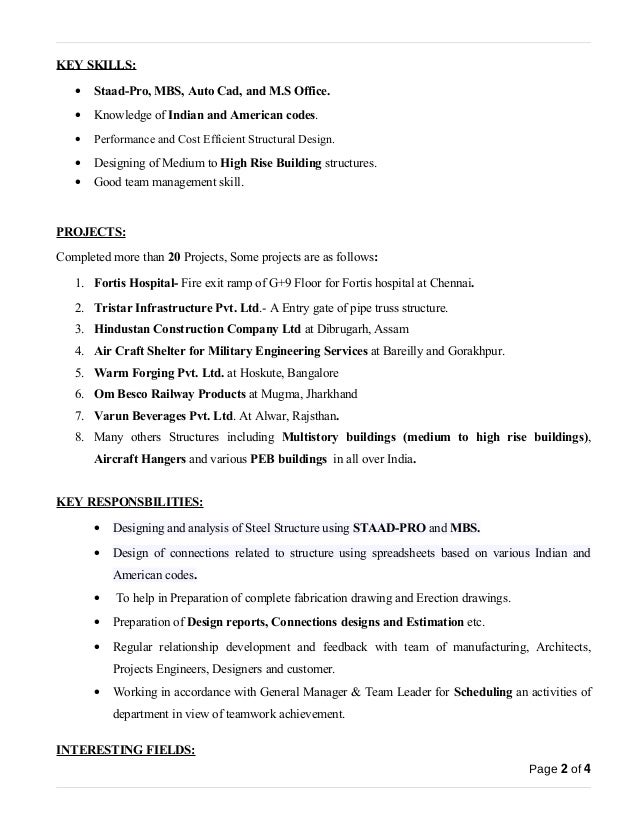 Engine design engineer resume