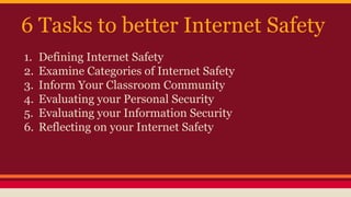 Internet safety Task Overview | PPT