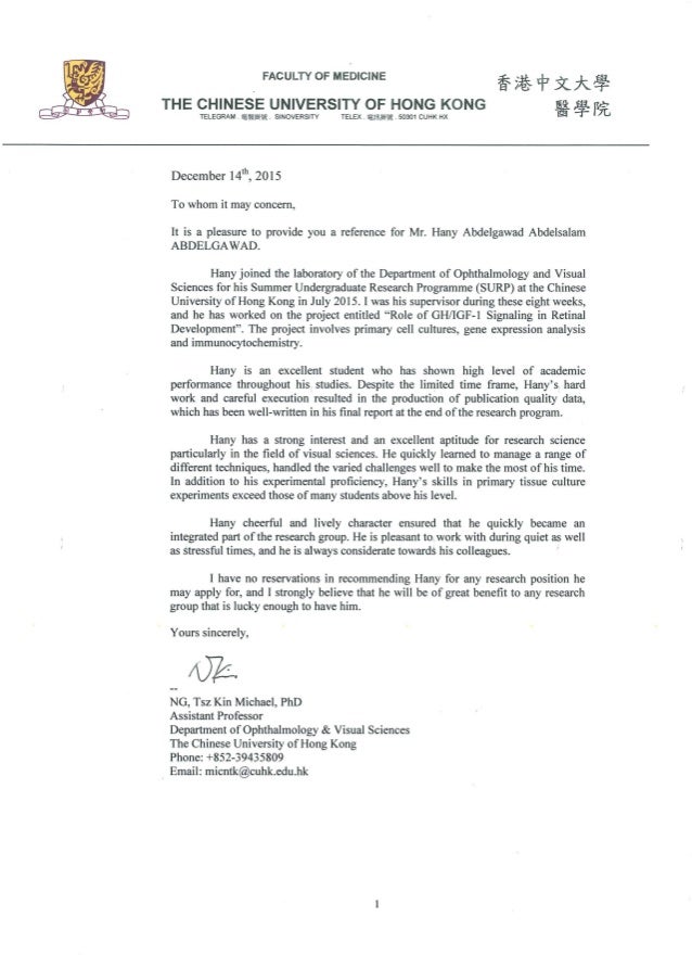abdelsalam hany abdelgawad recommendation letter letter of recommendation time frame