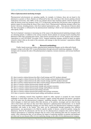 Effect of Pull and Push Marketing Strategies in the Pharmaceutical ...