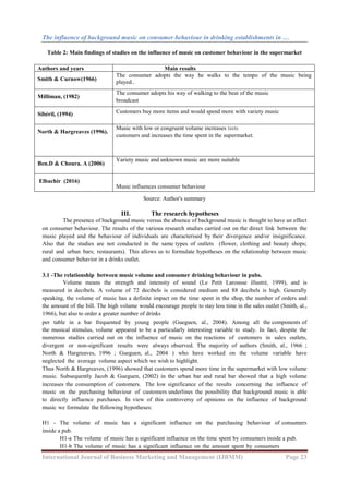 The Influence of Background Music on Consumer Behaviour in Drinking ...