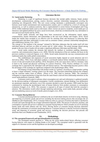 Impact of Social Media Marketing On Consumer Buying Behavior: A Study ...