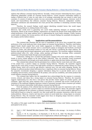 Impact of Social Media Marketing On Consumer Buying Behavior: A Study ...