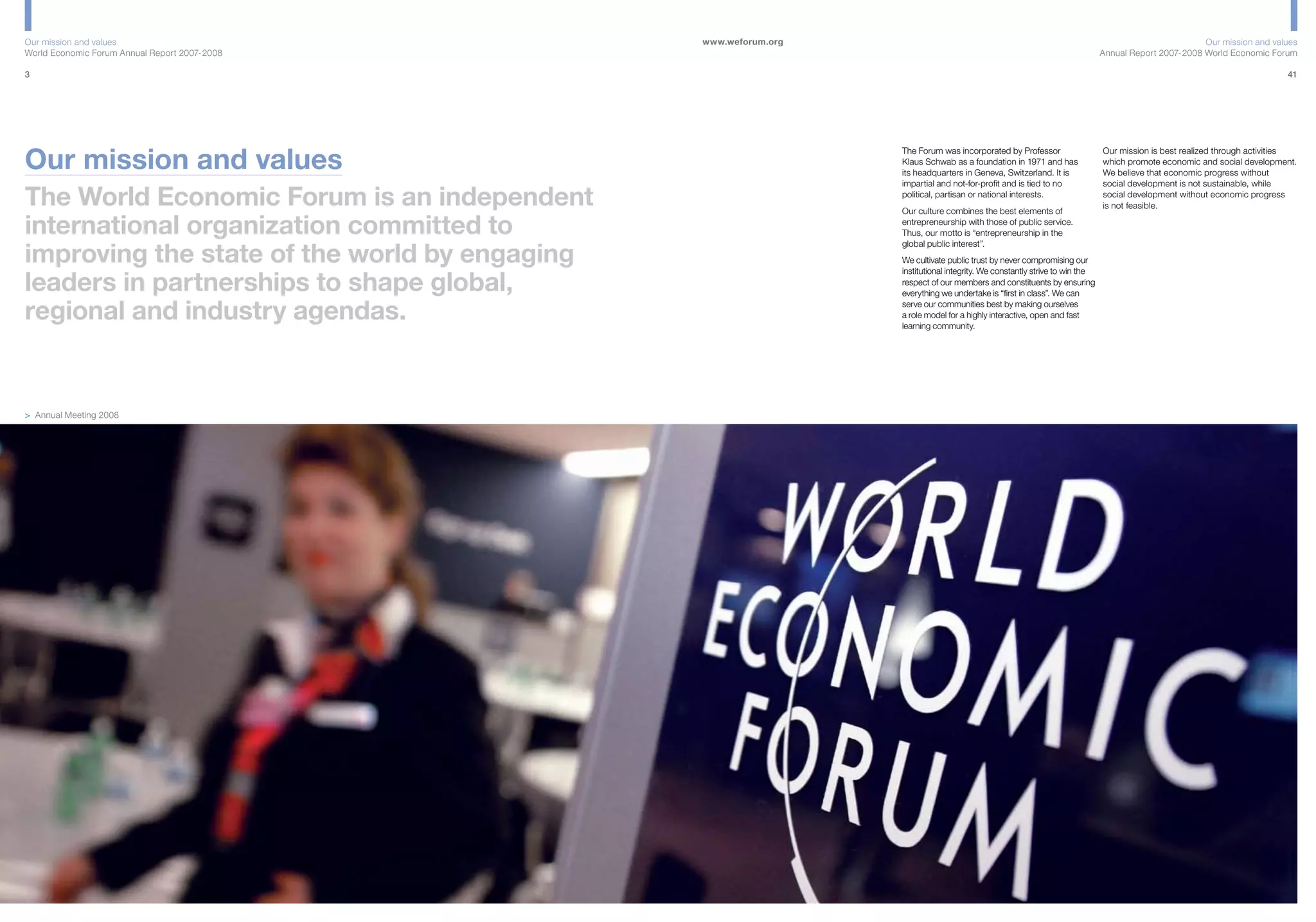 World Economic Forum - Annual Report 2007/2008