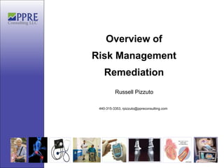 Overview of
Risk Management
Remediation
440-315-3353, rpizzuto@ppreconsulting.com
Russell Pizzuto
 