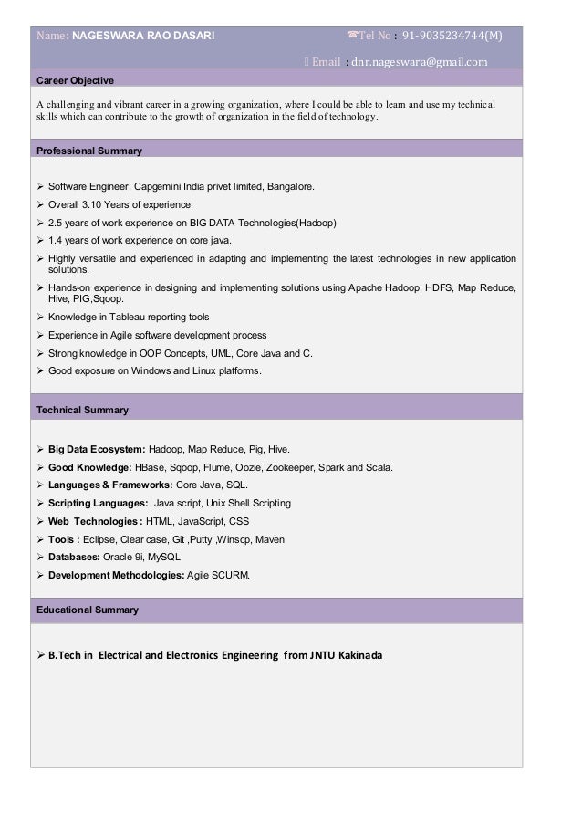 Dnr resume