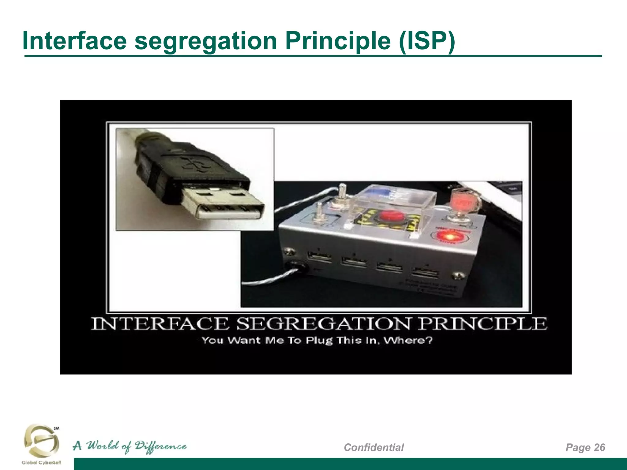Interface segregation Principle (ISP)
Page 26Confidential
 