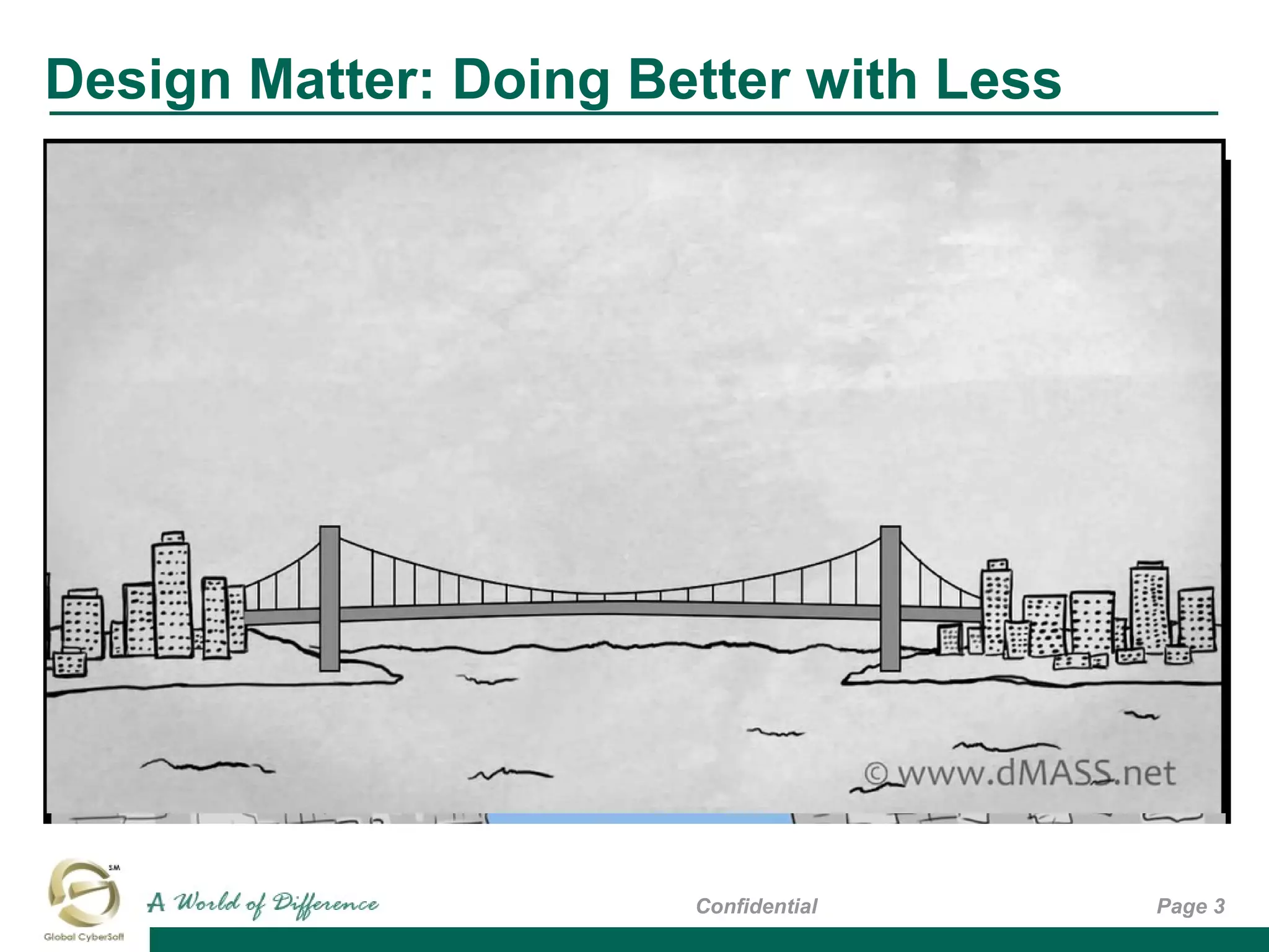 Page 3Confidential
Design Matter: Doing Better with Less
 