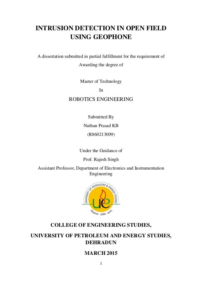 Master thesis intrusion detection system off