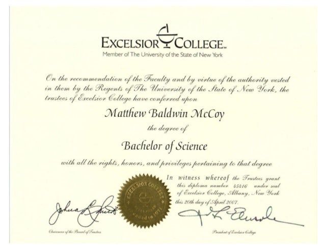 Bs Excelsior College Bs Excelsior College