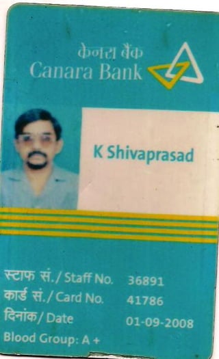 CANARA BANK IDENTITY CARD