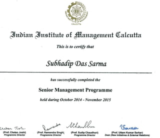 SMP Certificate