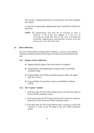 WORKING AND PROGRAMMING OF KUKA ROBOT | PDF
