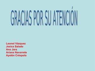 Leonel Vázquez Jesica Salado Ana Jara Ariana Navarrete Ayelén Créspola 