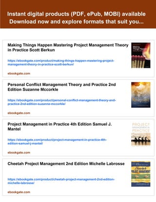 Project Management Theory and Practice 2nd Edition Richardson | PDF